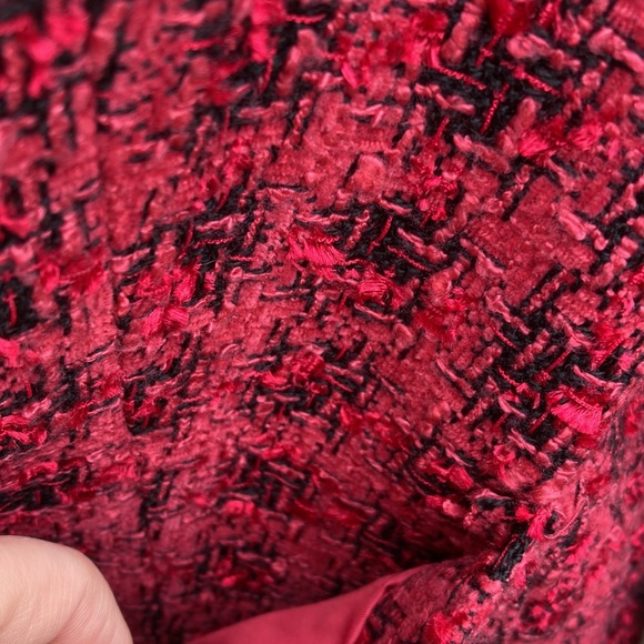 Pink and black bouclé lined one button jacket size 8P - Picture 4 of 8